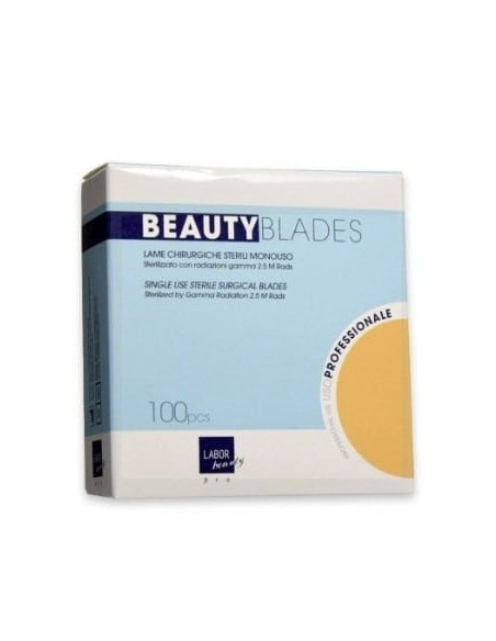 Labor beauty blades lame bisturi in acciaio al carbonio sterilizzate mis. 11 100 pz