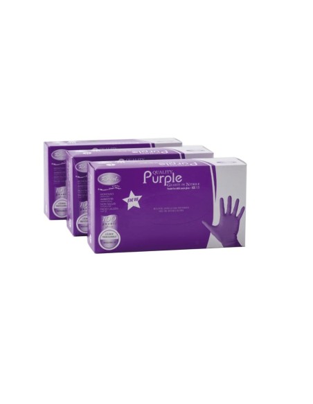 RO.IAL GUANTI MONOUSO IN NITRILE VIOLA NON TALCATI 100 PZ M