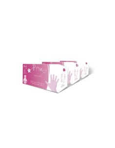 RO.IAL GUANTI MONOUSO IN NITRILE ROSA NON TALCATI 100 PZ L 2