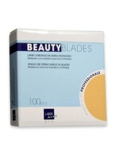 Labor beauty blades lame bisturi in acciaio al carbonio sterilizzate mis. 22 100 pz 2
