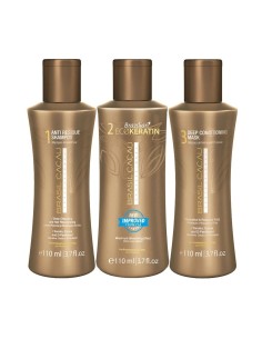 CADIVEU BRASIL CACAU ECOKERATIN KIT SHAMPOO + TREATMENT + MASK 110 ML