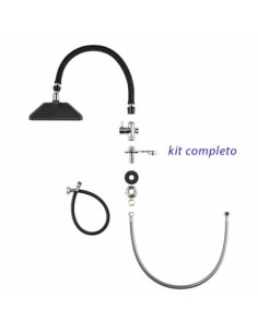 XANITALIA PRO DOCCETTA SPA A CASCATA PER LAVAGGIO PARRUCCHIERE UNIVERSALE KIT COMPLETO DI SUPPORTO IDRAULICO 2