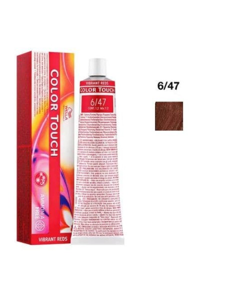 6/47 BRONZO RAME SCURO WELLA COLOR TOUCH VIBRANT REDS SENZA AMMONIACA 60ML