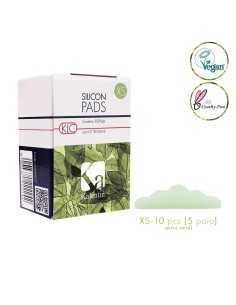 KALENTIN PADS VEGANI IN SILICONE VERDE 5 PAIA - XS LASH0036