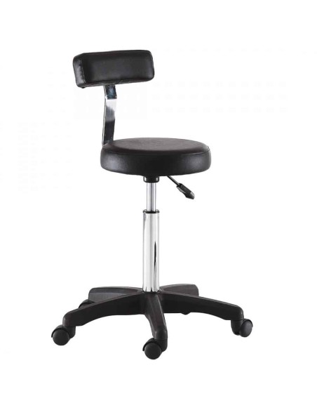 XANITALIA PRO SGABELLO CON SCHIENALE SMART BLACK